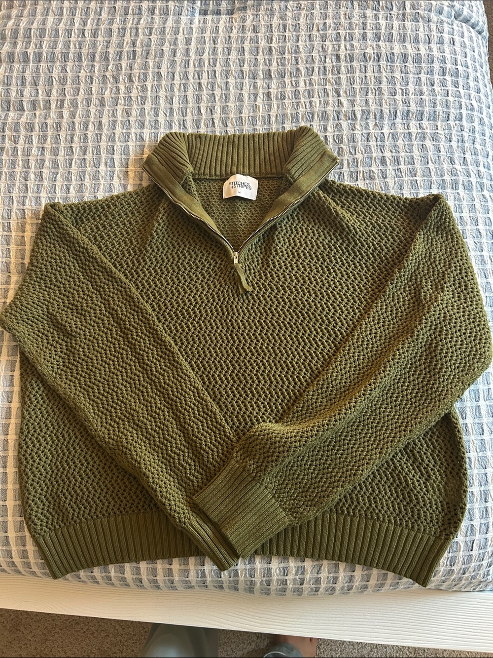 Stitches and Stripes new army green sweater. Removed tags from stitch fix